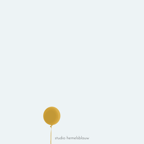 Lief geboortekaartje voor een jongen met ballonnen
